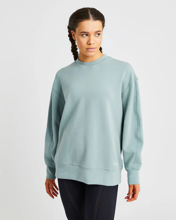 aybl090322Afternoon37391 Oversized Jumper Sage Green